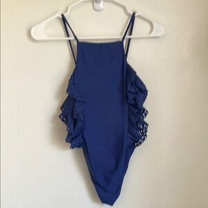Lolli | Blue Ruffled One Piece Swimsuit